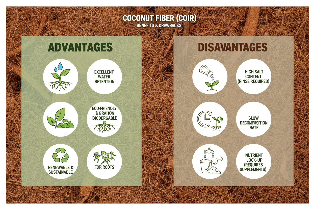 fibre de coco avantage et inconvénient