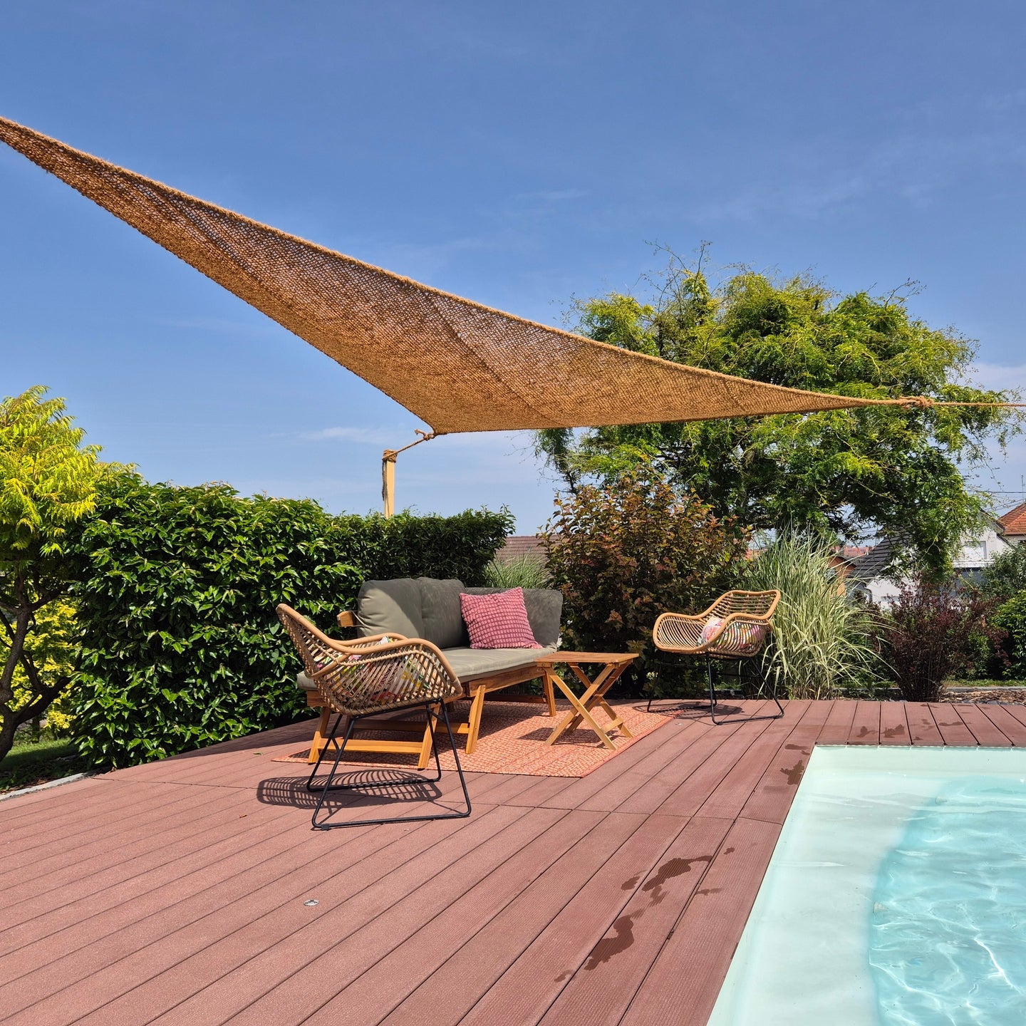 Voile d'ombrage en fibre de coco