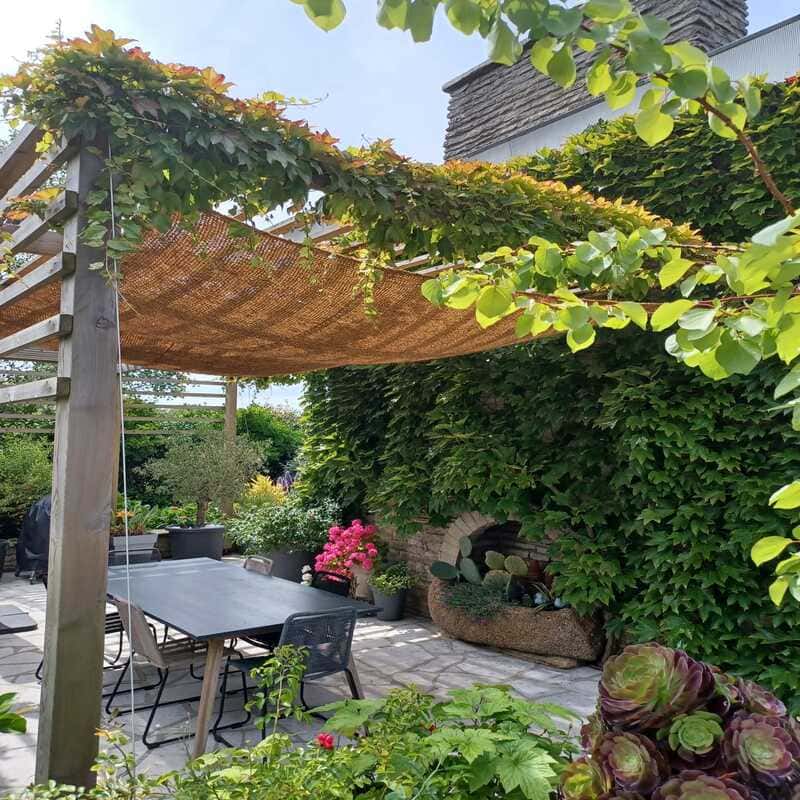 ombriere en toile de coco pergola