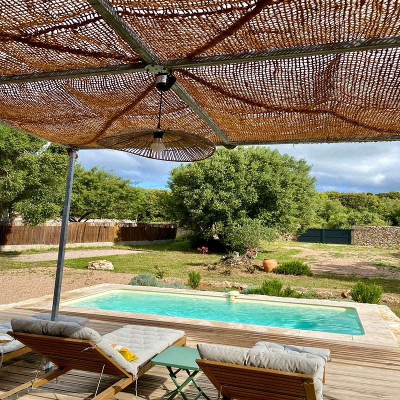 Toile d'ombrage en fibre de coco pour pergola