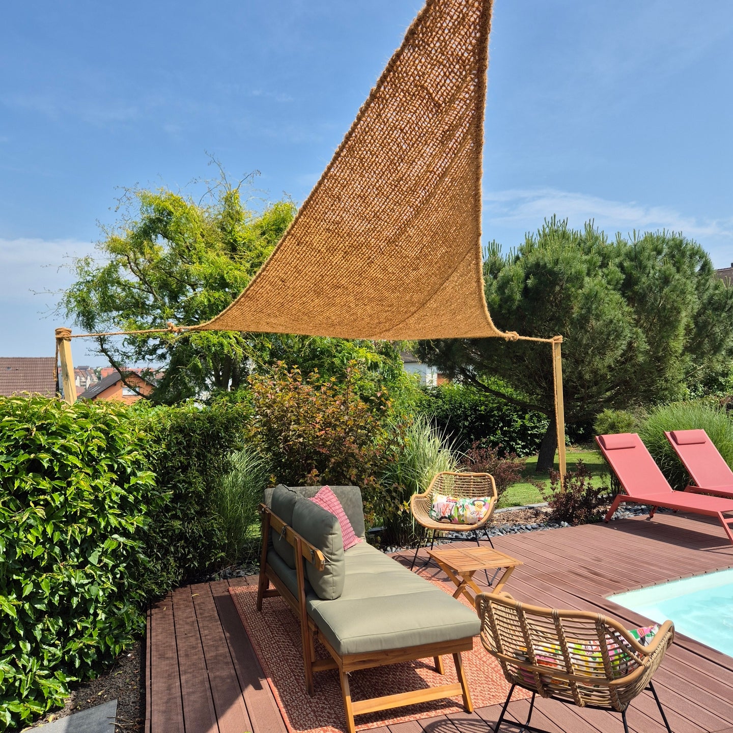 toile en fibre de coco triangulaire