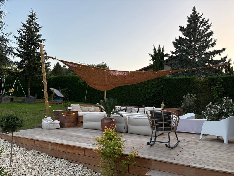 voile d'ombrage en fibre de coco