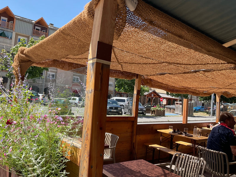 toile de coco sur pergola